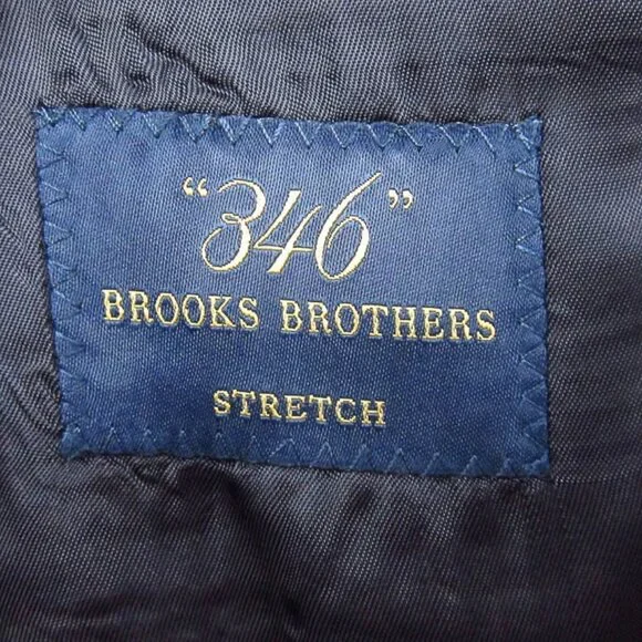 NWOT $598 Brooks Brothers 346 Black Wool Stretch Sport Coat Blazer 37R
